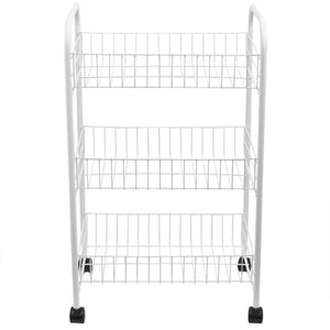 Home Basics Multi-Purpose Rolling Metal Kitchen Trolley, White $10.00 EACH, CASE PACK OF 6