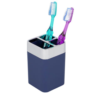 Home Basics Skylar ABS Plastic Toothbrush Holder, Navy $3.00 EACH, CASE PACK OF 12