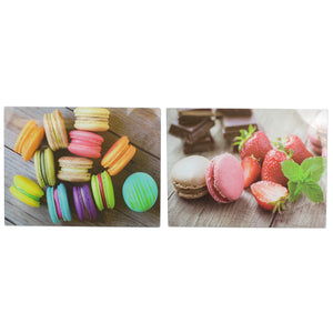 Home Basics Macaroons 12" x 16" Printed Tempered Glass Cutting Board - Assorted Colors