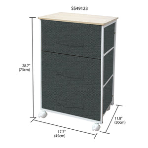 Basics Fabric 4-Drawer Storage Organizer Unit for Closet, Black