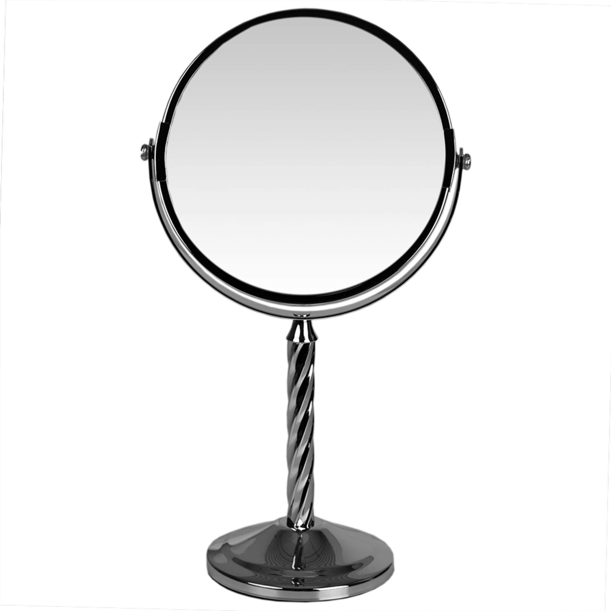 Home Basics Spiral Double Sided Cosmetic Mirror, Chrome $10.00 EACH, CASE PACK OF 6