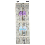 Load image into Gallery viewer, Home Basics Paris Collection Over the Door 20 Pocket Shoe Organizer, Natural $6.50 EACH, CASE PACK OF 12
