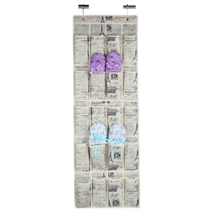 Home Basics Paris Collection Over the Door 20 Pocket Shoe Organizer, Natural $6.50 EACH, CASE PACK OF 12