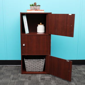 Home Basics 3 Cube Cabinet, Mahogany $50.00 EACH, CASE PACK OF 1