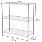 Load image into Gallery viewer, Home Basics 3 Tier Wide Steel Wire Shelf, Grey $30.00 EACH, CASE PACK OF 4
