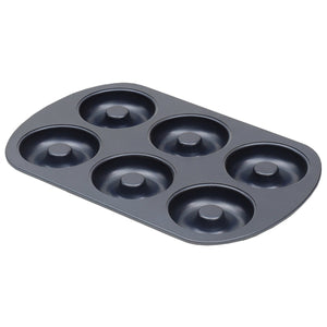 Michael Graves Design Non-stick 6 Cup Carbon Steel Donut Pan, Indigo $8.00 EACH, CASE PACK OF 12