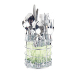 Load image into Gallery viewer, Home Basics 20 Piece Flatware Set with Caddy - Assorted Colors
