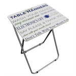 Load image into Gallery viewer, Home Basics Mind your Manners Multi-Purpose Foldable TV Tray Table, White $15.00 EACH, CASE PACK OF 6
