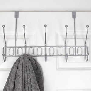Home Basics Unity  5 Hook Over the Door Hanging Rack, Silver $8.00 EACH, CASE PACK OF 12