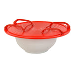 Load image into Gallery viewer, Home Basics 3-in-1- Multi-functional Plastic Microwave Tray, Red $2.00 EACH, CASE PACK OF 24
