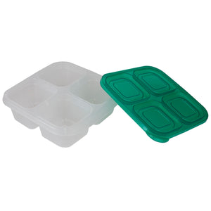 Home Basics Four Compartment Plastic Food Storage Container Set, (Set of 8), Multi-Color $6 EACH, CASE PACK OF 12