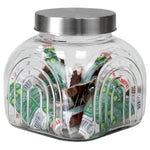 Load image into Gallery viewer, Home Basics Heritage 2.5 LT Glass Jar with Silver Lid $5.00 EACH, CASE PACK OF 6
