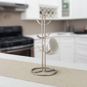 Home Basics Simplicity Collection 6 Hook Steel Mug Tree, Satin Nickel $12.00 EACH, CASE PACK OF 12