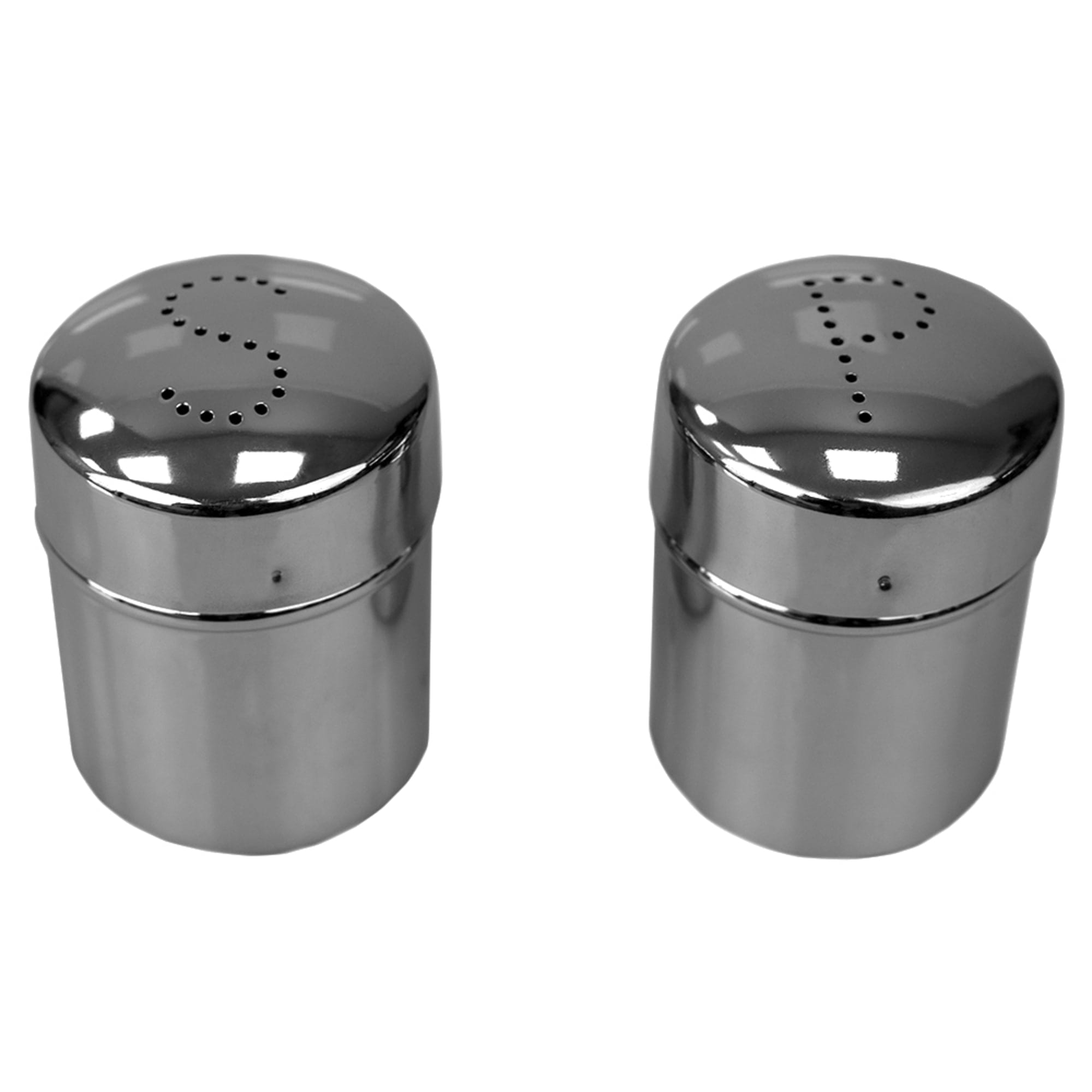 Home Basics 5 oz. Stainless Steel Salt and Pepper Set with Perforated Labeled Sifter Top, (Set of 2), Silver $3 EACH, CASE PACK OF 24