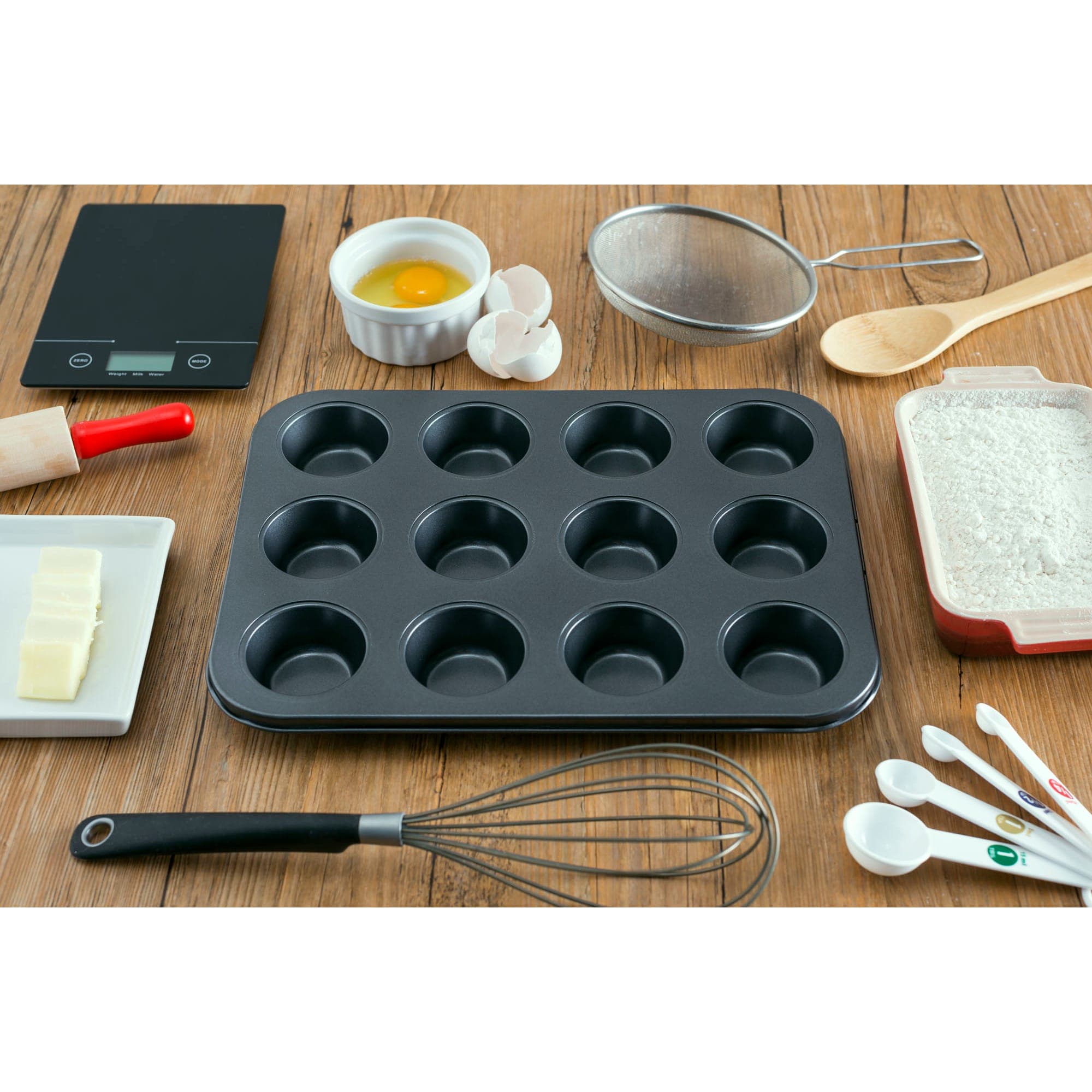 Home Basics Non-Stick 12 Cup Muffin Pan $6.00 EACH, CASE PACK OF 24