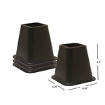Load image into Gallery viewer, Home Basics 4 Piece Plastic Bed Risers, Black $6.00 EACH, CASE PACK OF 12
