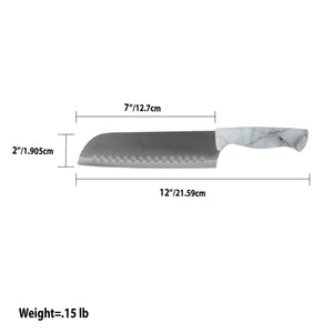 Home Basics Marble Collection 6" Santoku Knife, White $3 EACH, CASE PACK OF 24