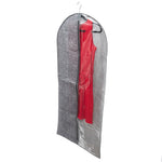 Load image into Gallery viewer, Home Basics Graph Line Non-Woven Garment Bag with Clear Plastic Panel, Grey $3.00 EACH, CASE PACK OF 12
