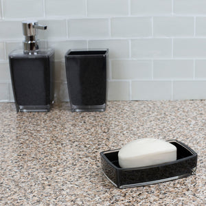 Home Basics Acrylic Plastic Soap Dish, Black $3.00 EACH, CASE PACK OF 24