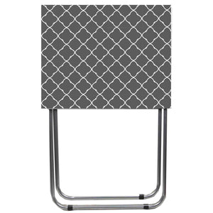 Home Basics Lattice Multi-Purpose Foldable Table, Grey/White $15.00 EACH, CASE PACK OF 6