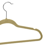 Load image into Gallery viewer, Home Basics Slip-Proof Snag-Free Ultra Slim Velvet Hanger with Rotating Steel Hook,  (Pack of 10), Camel $4.00 EACH, CASE PACK OF 12
