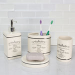 Load image into Gallery viewer, Home Basics 4 Piece Paris Bath Accessory Set $10.00 EACH, CASE PACK OF 12
