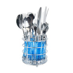 Load image into Gallery viewer, Home Basics 20 Piece Flatware Set with Caddy - Assorted Colors
