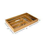 Load image into Gallery viewer, Home Basics Bamboo Cutlery Tray $15.00 EACH, CASE PACK OF 6
