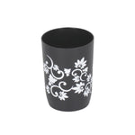 Load image into Gallery viewer, Home Basics Floral Printed 7 Piece Plastic Bath Accessory Set, Black $10.00 EACH, CASE PACK OF 6
