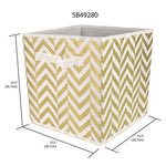 Load image into Gallery viewer, Home Basics Metallic Storage Bin, Gold
