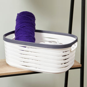Home Basics Tanis Large Plastic Basket - Assorted Colors