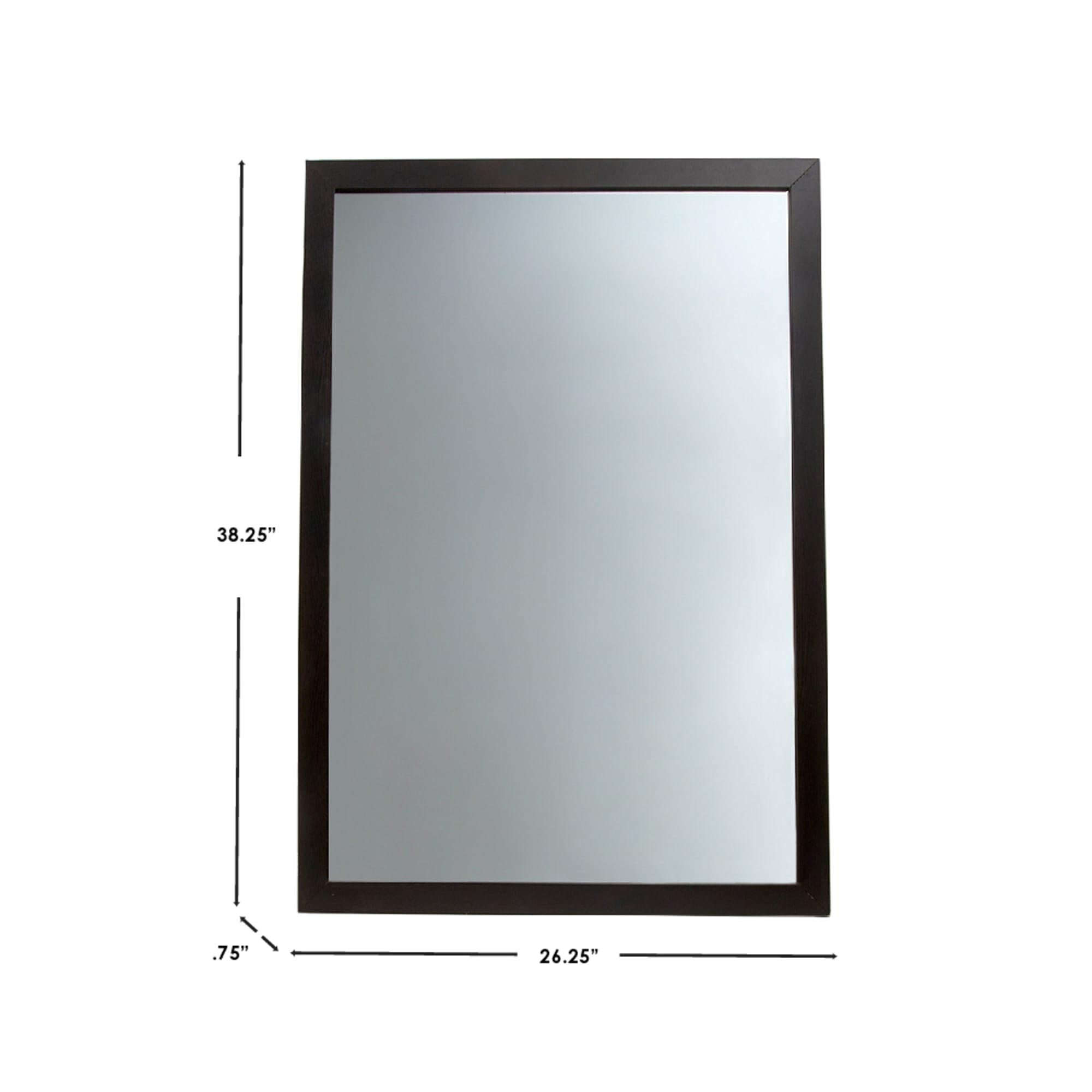 Home Basics 24" x 36" Wall Mirror, Mahogany $25.00 EACH, CASE PACK OF 4