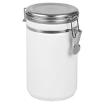 Load image into Gallery viewer, Home Basics 45 oz. Canister with Stainless Steel Top, White $8 EACH, CASE PACK OF 8

