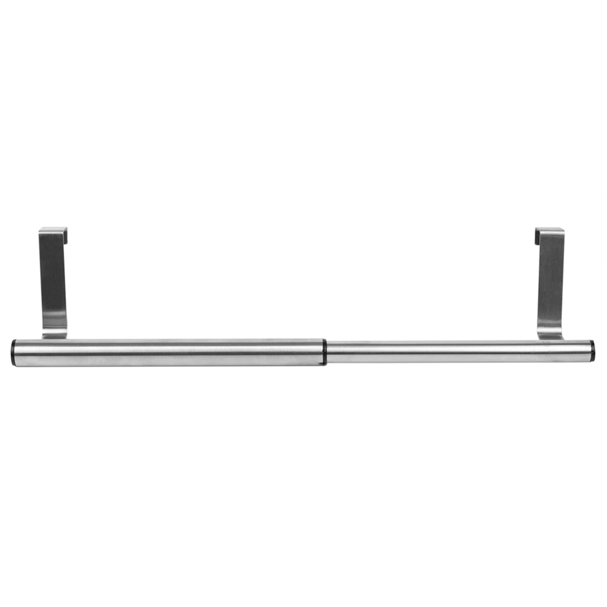 Home Basics Over the Cabinet Door Quick Install Hanging Modern Expandable Steel Towel Storage Rack, Chrome $3.00 EACH, CASE PACK OF 12