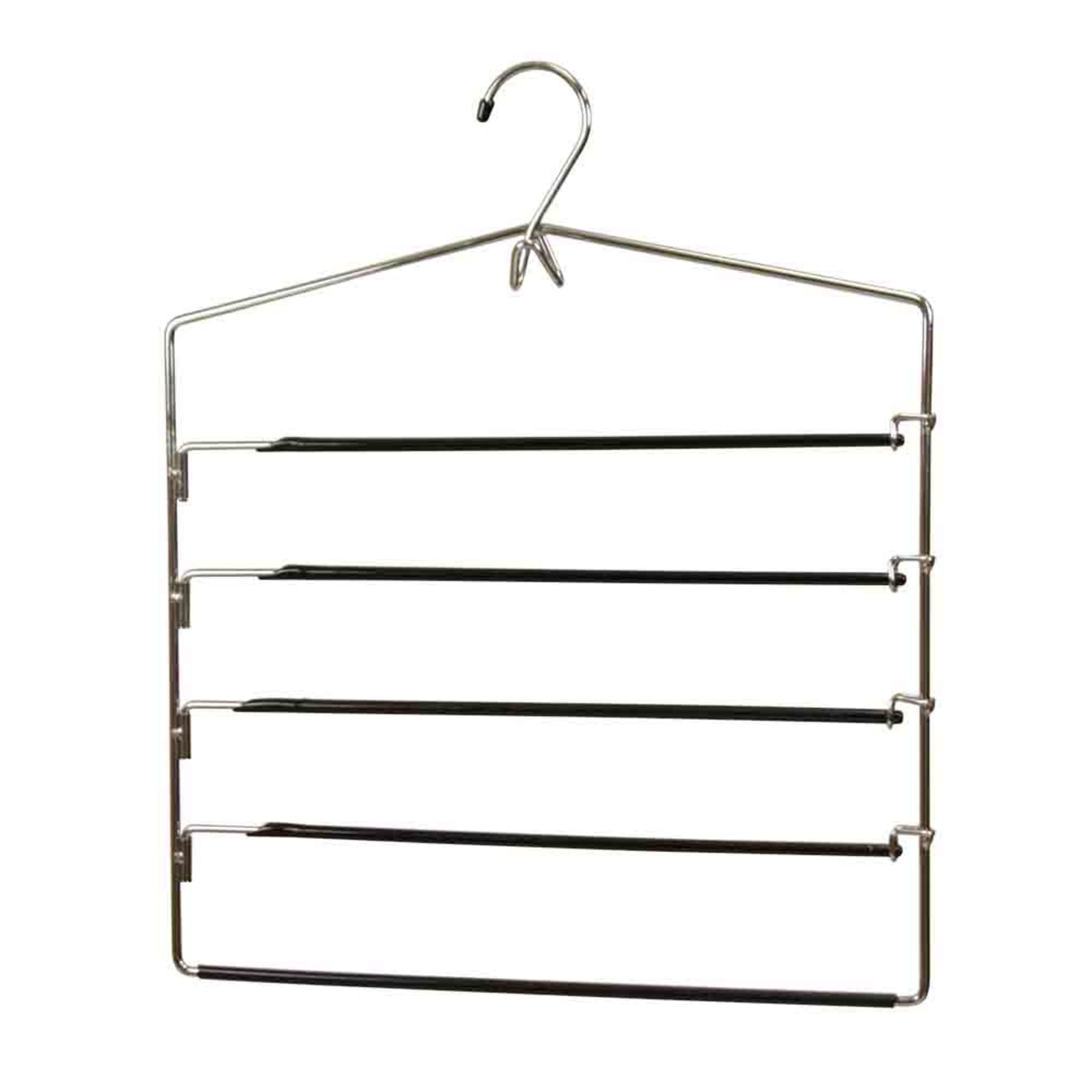 Home Basics 4 Tier Swinging Arm Trouser Hanger with Accessory Hook $5.00 EACH, CASE PACK OF 25