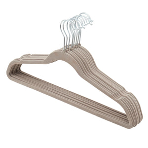 Basics Kids Velvet Non-Slip Clothes Hangers, Gray - Pack of 50