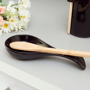 Home Basics Ceramic Spoon Rest, Black $4.00 EACH, CASE PACK OF 12