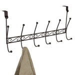 Load image into Gallery viewer, Home Basics Steel Over the Door 6 Hook Hanging Rack, Bronze $5.00 EACH, CASE PACK OF 12
