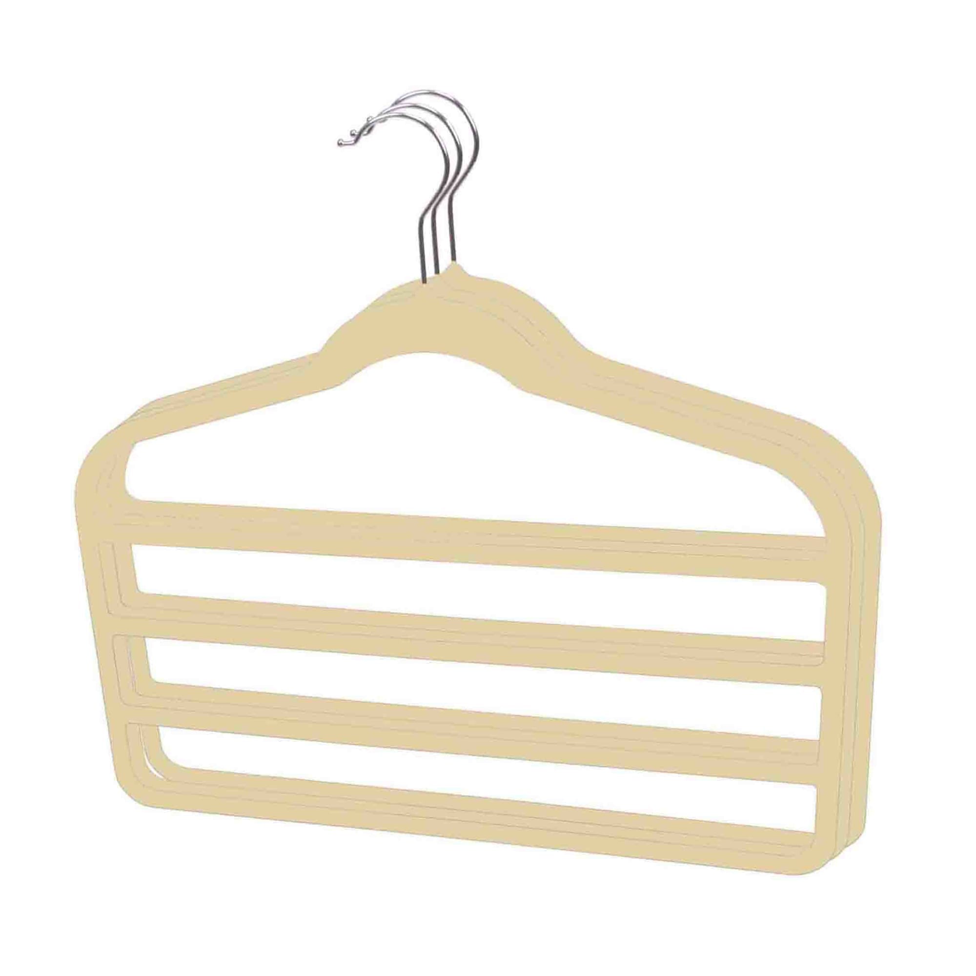 Home Basics Velvet Trouser Hanger, (Pack of 3), Ivory $5.00 EACH, CASE PACK OF 24