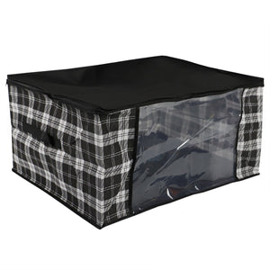 Home Basics Plaid Non-Woven Blanket Bag with See-through Window, Black

 $4.00 EACH, CASE PACK OF 12