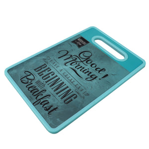 Home Basics Typography 8" x 12" Plastic Cutting Board - Assorted Colors
