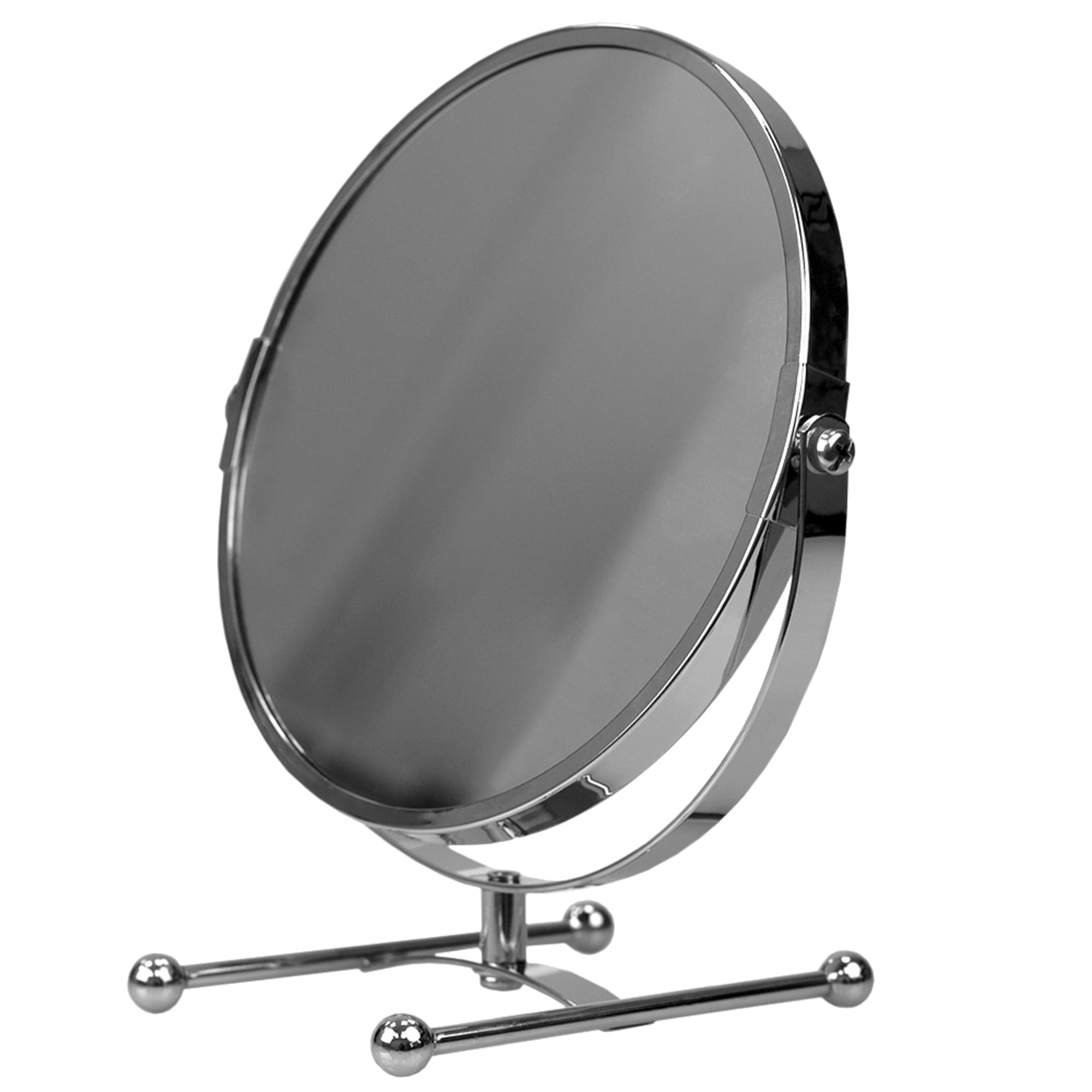 Home Basics Double Sided Countertop Cosmetic Mirror, Chrome $8.00 EACH, CASE PACK OF 6