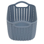 Load image into Gallery viewer, Home Basics 3L Crochet-Designed Plastic Basket, Blue $2.00 EACH, CASE PACK OF 24
