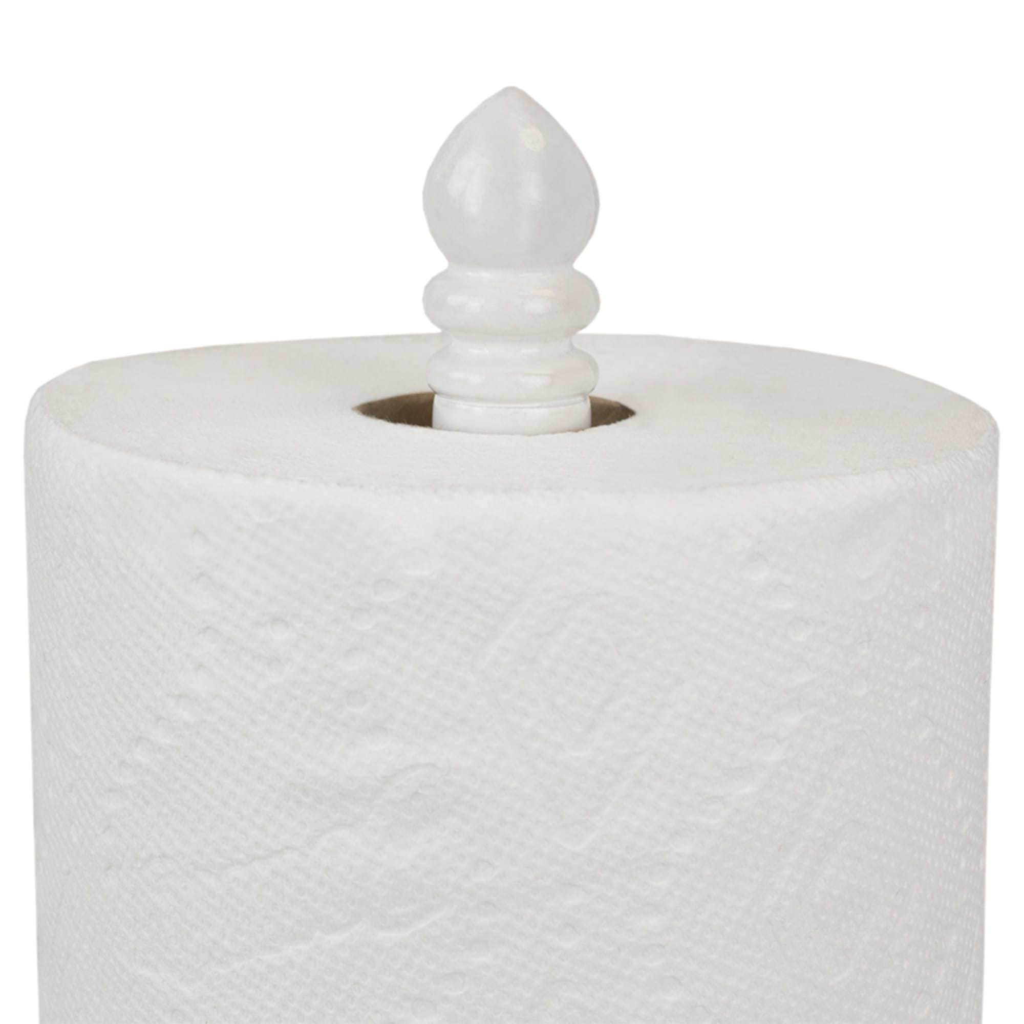 Home Basics Lattice Collection Cast Iron Paper Towel Holder, White $8.00 EACH, CASE PACK OF 3