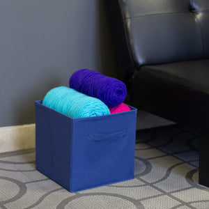 Home Basics Collapsible and Foldable Non-Woven Storage Cube, Navy $3.00 EACH, CASE PACK OF 12