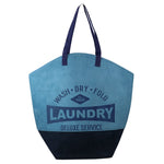 Load image into Gallery viewer, Home Basics Deluxe Service Wash Dry Fold Canvas Laundry Tote, Blue $10.00 EACH, CASE PACK OF 6
