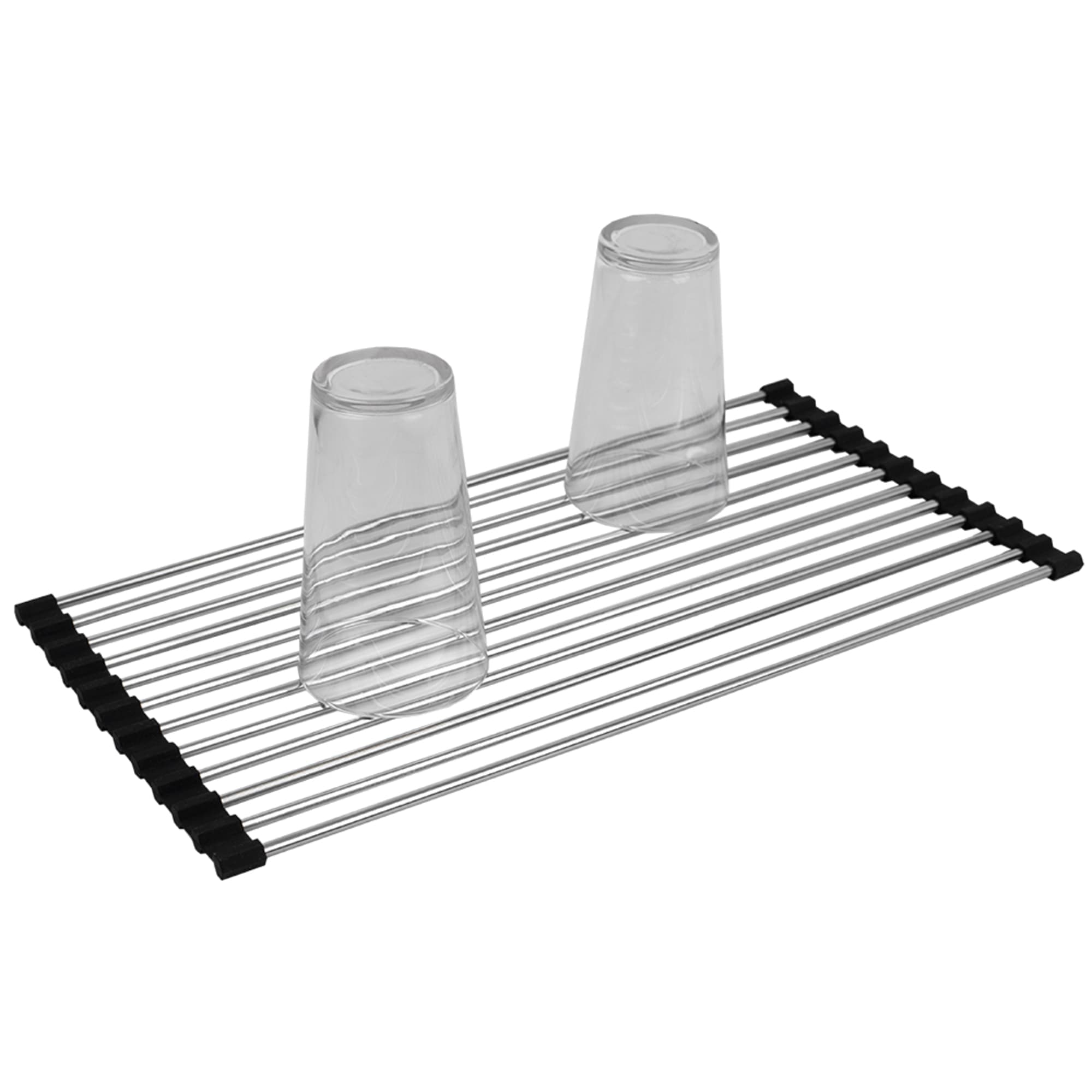 Home Basics Roll Up Dish Drying Rack, Black $8.00 EACH, CASE PACK OF 12