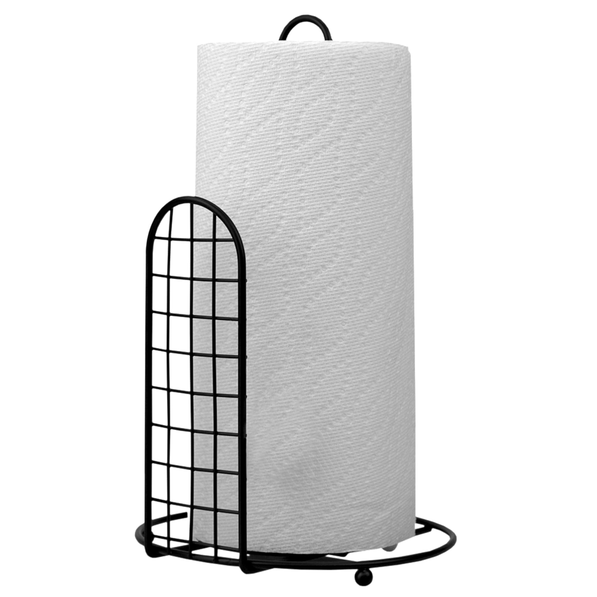 Home Basics Grid Collection Free Standing Paper Towel Holder, Black $4.00 EACH, CASE PACK OF 12