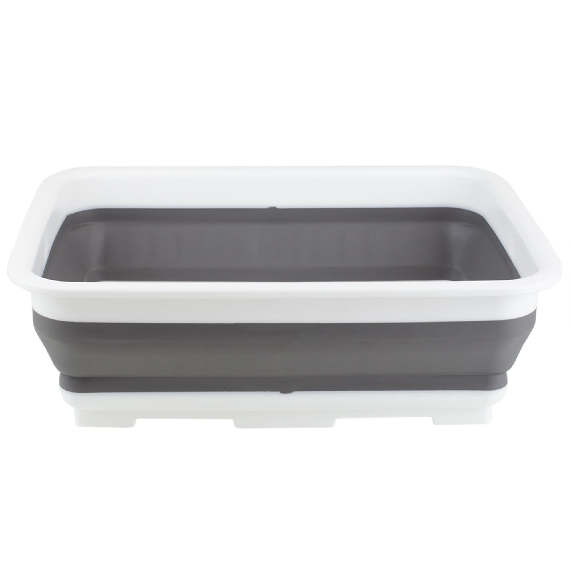 Home Basics Collapsible Silicone and Plastic Multi-Purpose Storage Washing Basin, Grey $6.00 EACH, CASE PACK OF 12