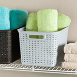 Load image into Gallery viewer, Sterilite Tall Weave Basket / Cement $6 EACH, CASE PACK OF 6
